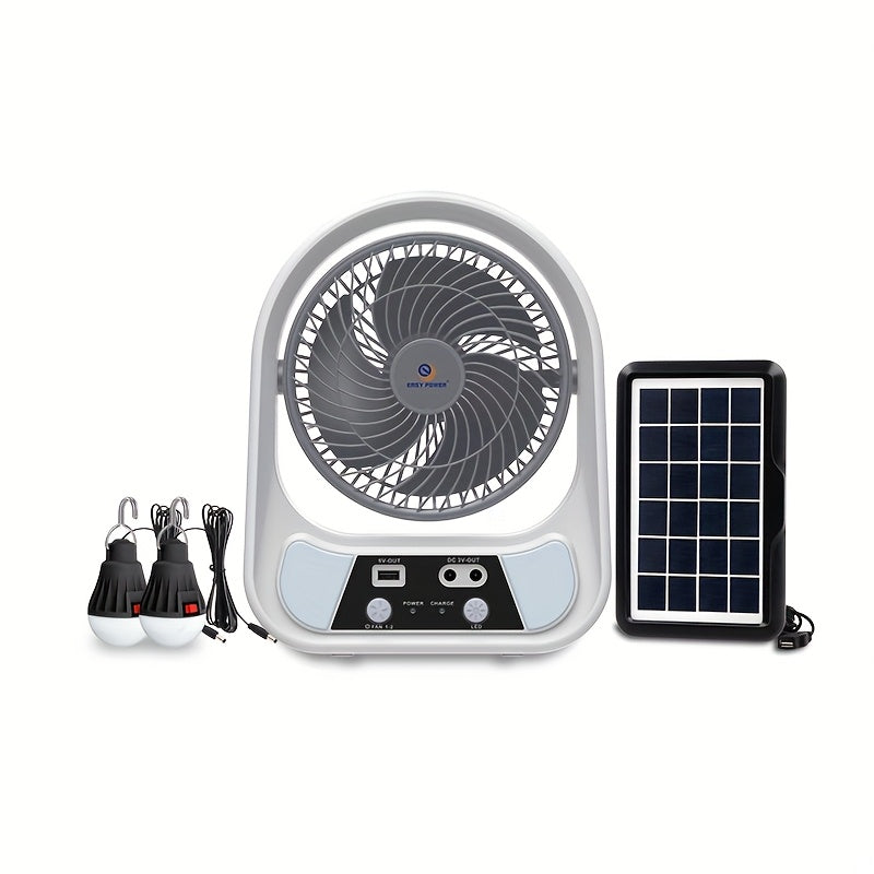 Zenoclimat Breeze Solar – Tragbarer Ventilator mit LED-Nachtlicht & Powerbank